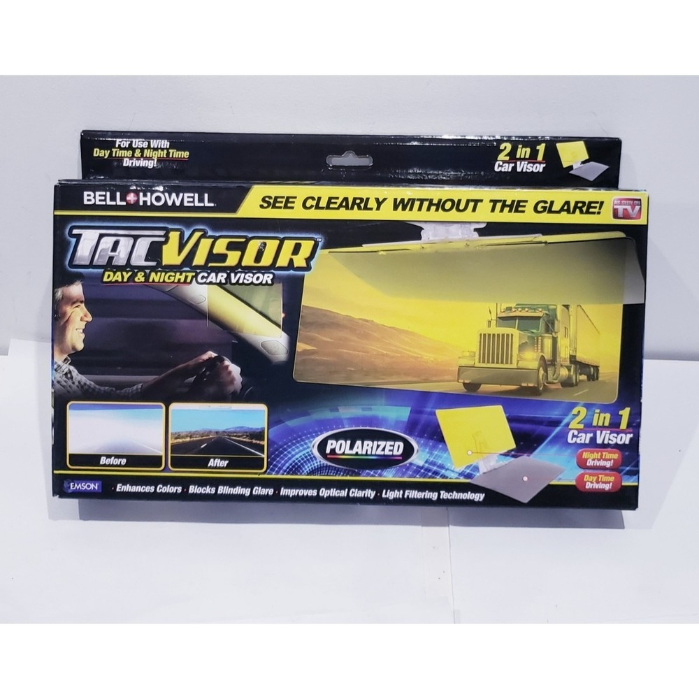 Bell Howell TACVISOR Day/Night Polarized 2 in 1 Car Visor